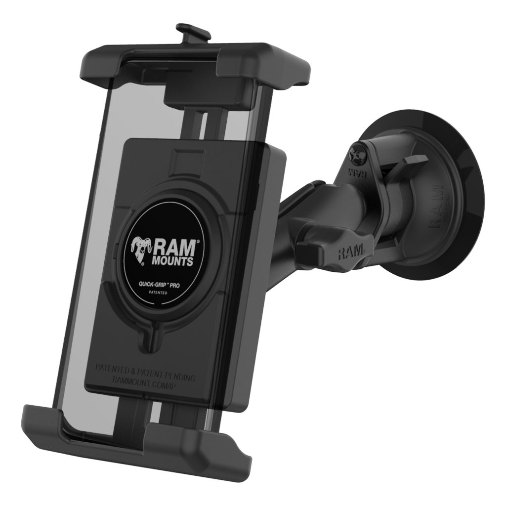 带有Twist-Lock™吸盘的RAM® Quick-Grip™ Pro XL手机支架