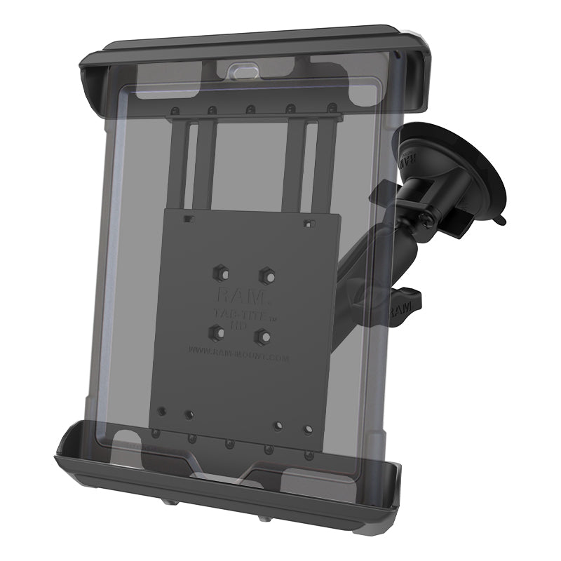 RAM® Tab-Tite™和RAM® Twist-Lock™吸盘，适用于带盒的平板电脑