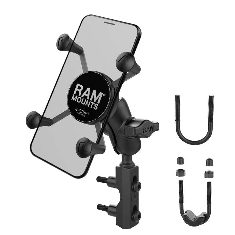RAM® X-Grip®手机支架，带制动器/离合器储液器底座-短型