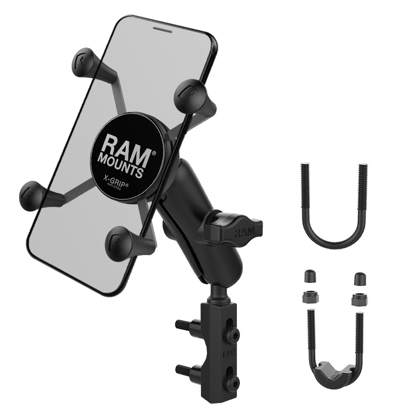 RAM® X-Grip®手机底座，带制动器/离合油箱底座-中型