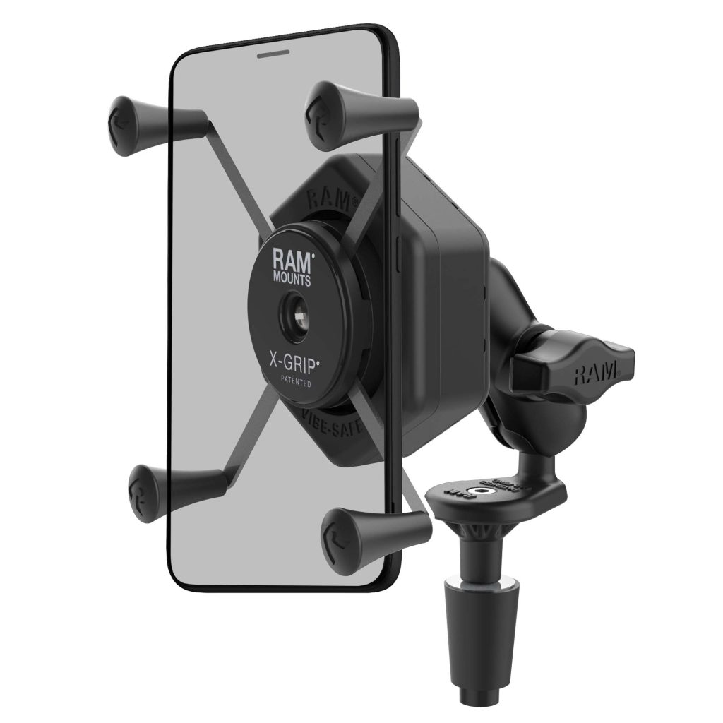 RAM® X-Grip®大号手机支架，带Vibe-Safe™和叉杆底座-短型