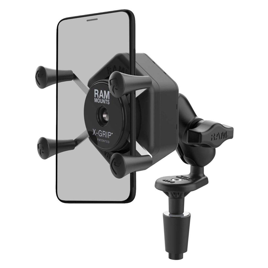 RAM® X-Grip®手机底座，带Vibe-Safe™和Fork柄底座-短