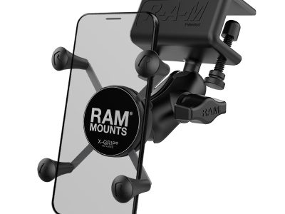 RAM® X-Grip® Phone Mount with Glare Shield Clamp Base