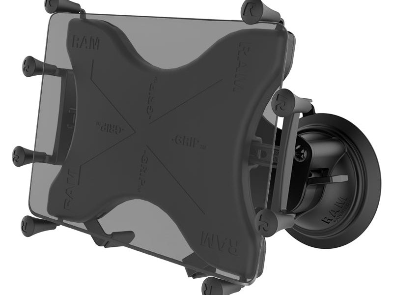 RAM® X-Grip® with Twist-Lock™ Dual Suction for 9″-11″ Tablets – Short