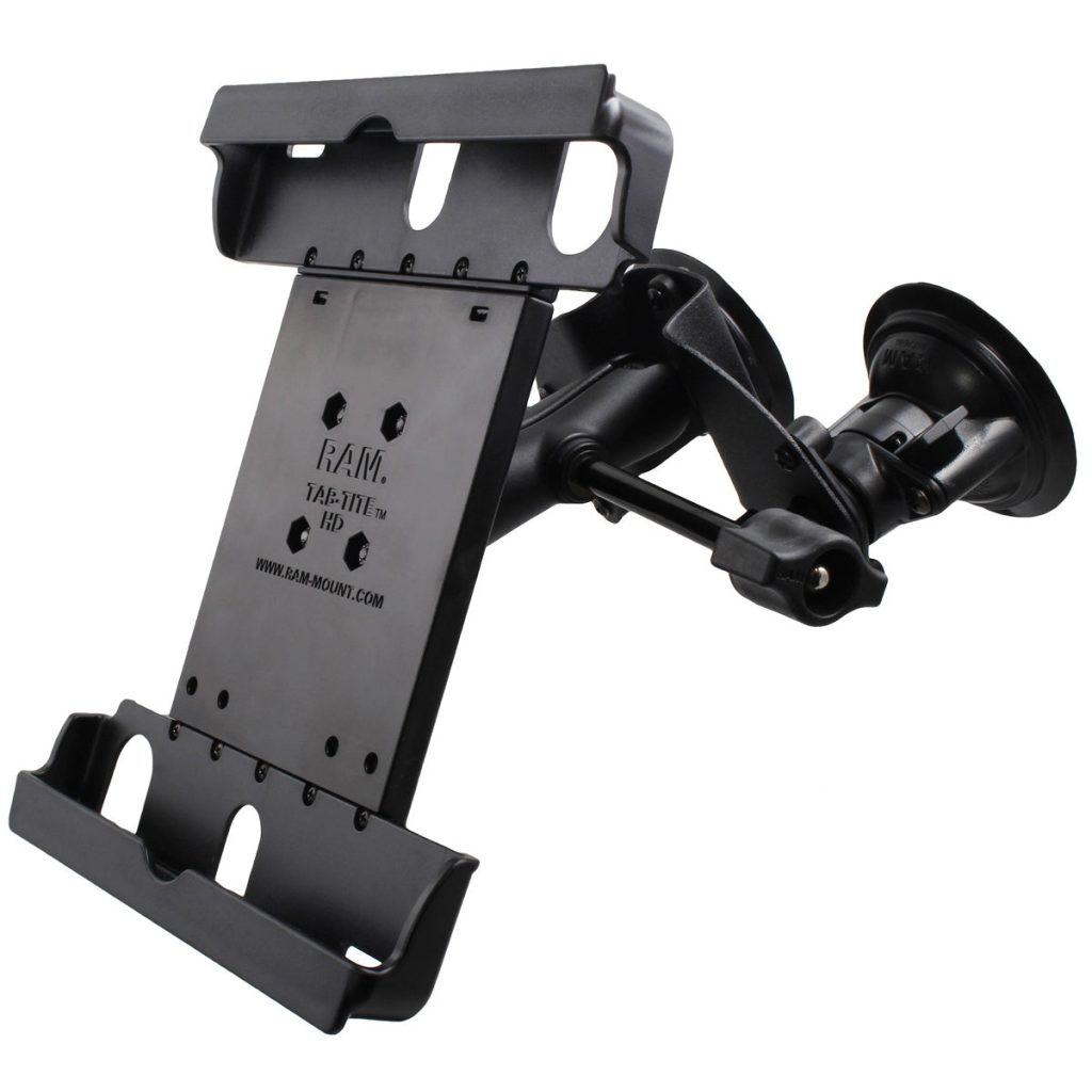 RAM® Tab-Tite™搭配RAM® Twist-Lock™双吸装置，适用于带盒子的平板电脑