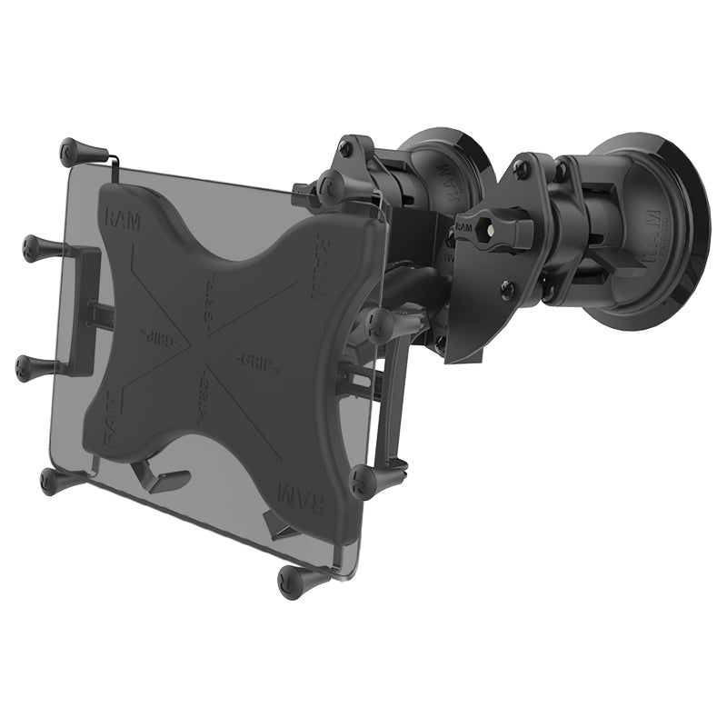 RAM® X-Grip®，配有RAM® Twist-Lock™枢轴吸引器，适用于12英寸-13英寸平板电脑
