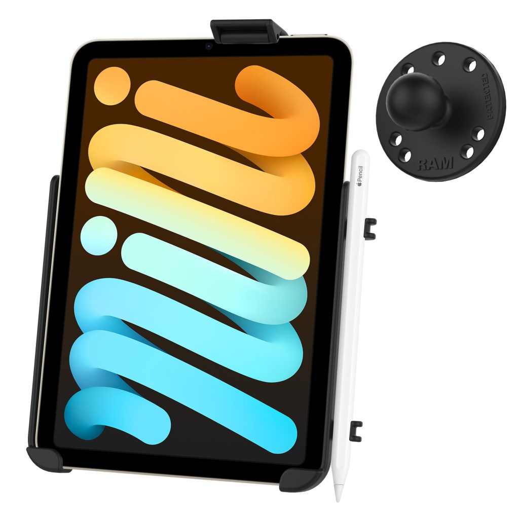 适用于Apple iPad mini（A17 Pro）和mini 6的RAM® EZ-Roll ‘ r ™带球支架