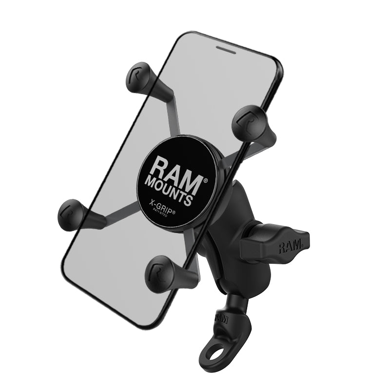 RAM® X-Grip®手机支架，带9毫米成角螺栓头适配器