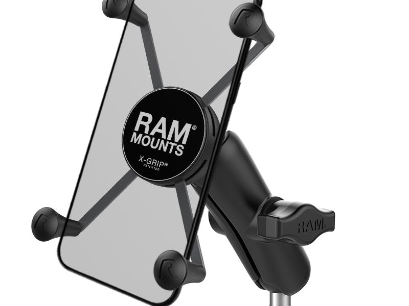 RAM® X-Grip® Large Phone Mount with Motorcycle Handlebar Clamp Base