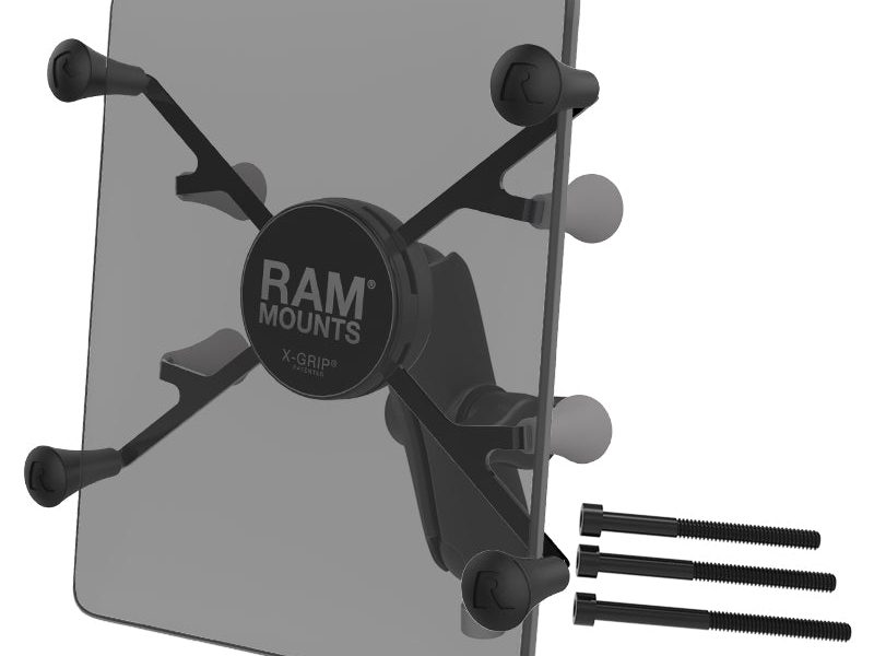 RAM® X-Grip® with Motorcycle Handlebar Clamp Base for 7″-8″ Tablets