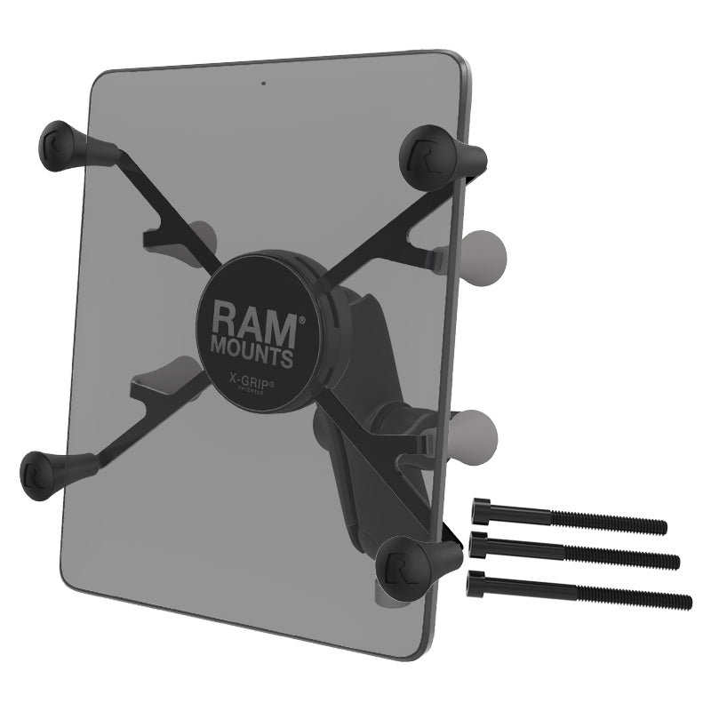 RAM® X-Grip®，带摩托车把手夹底座，适用于7英寸-8英寸平板电脑