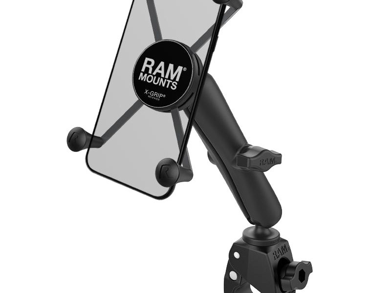 RAM® X-Grip® Large Phone Mount with Tough-Claw™ Small Clamp Base – Long