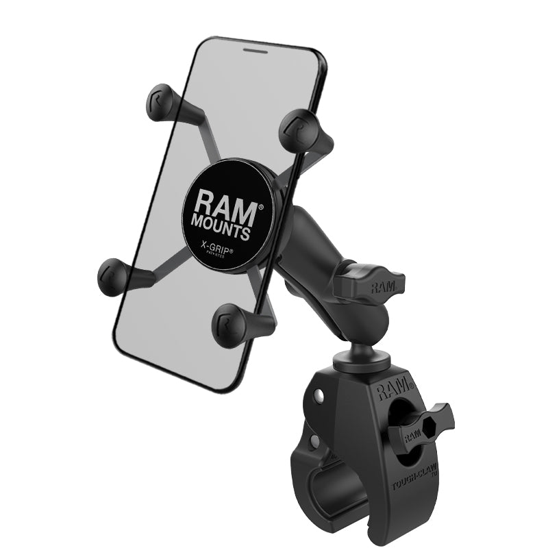 RAM® X-Grip®手机底座，配有RAM® Tough-Claw™小夹子底座-中等