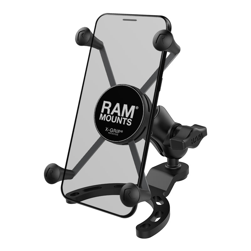 RAM® X-Grip®大型手机支架，带小型气罐底座
