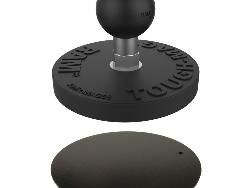 RAM® Tough-Mag™ 66MM Diameter Magnetic Ball Base with Steel Plate