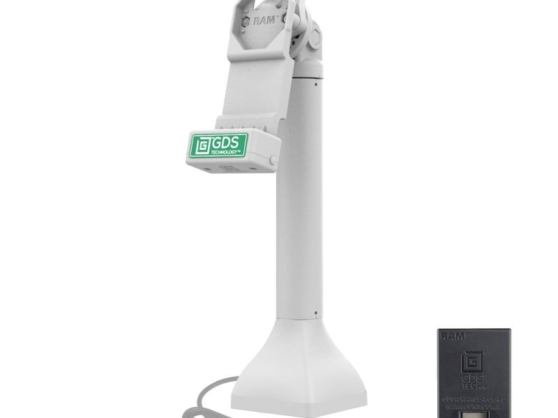 GDS® Uni-Conn™ 14″ Pedestal Dock with PoE – Gray