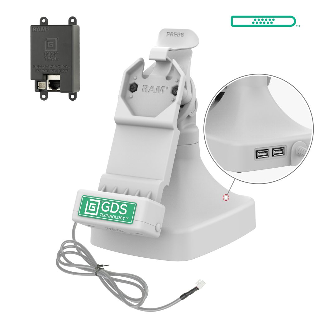 GDS® Uni-Conn™工作空间和旋转底座，带OE + Data -灰色