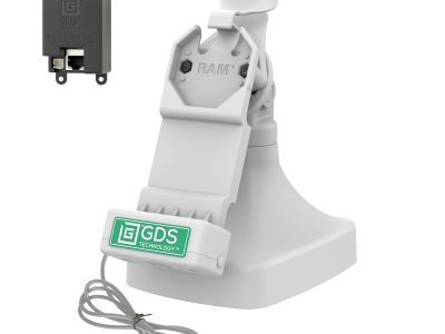 GDS® Uni-Conn™ Tilt & Swivel Dock with PoE – Gray