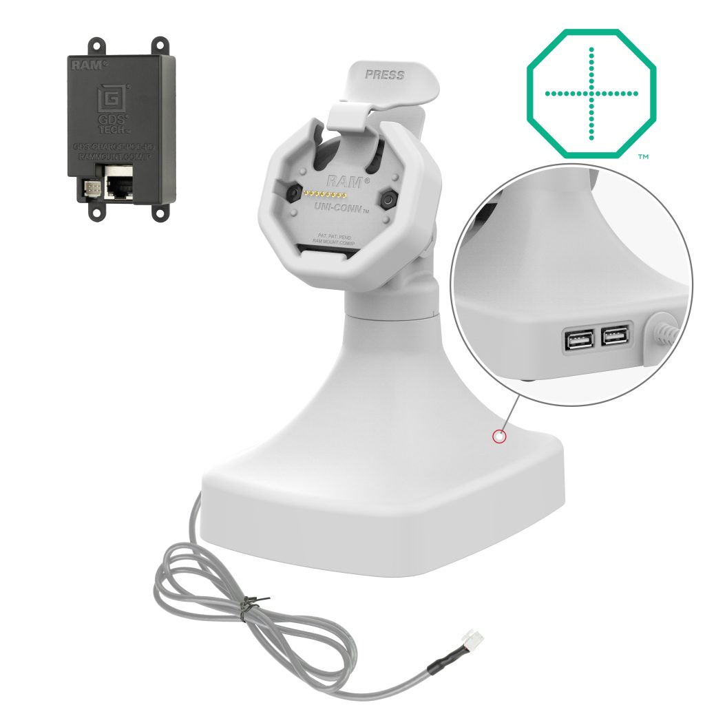 GDS® Uni-Conn™电动扳手和旋转底座，带OE + Data -灰色