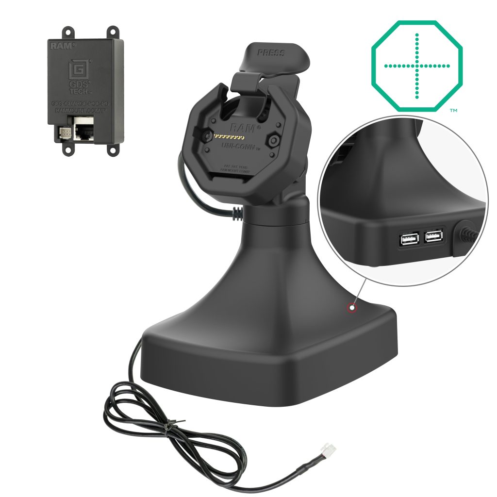 GDS® Uni-Conn™电动扳手和旋转底座，带OE + Data