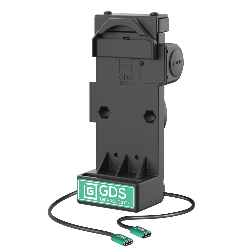 GDS® Uni-Conn™弹簧加载电源+单USB-C坞站