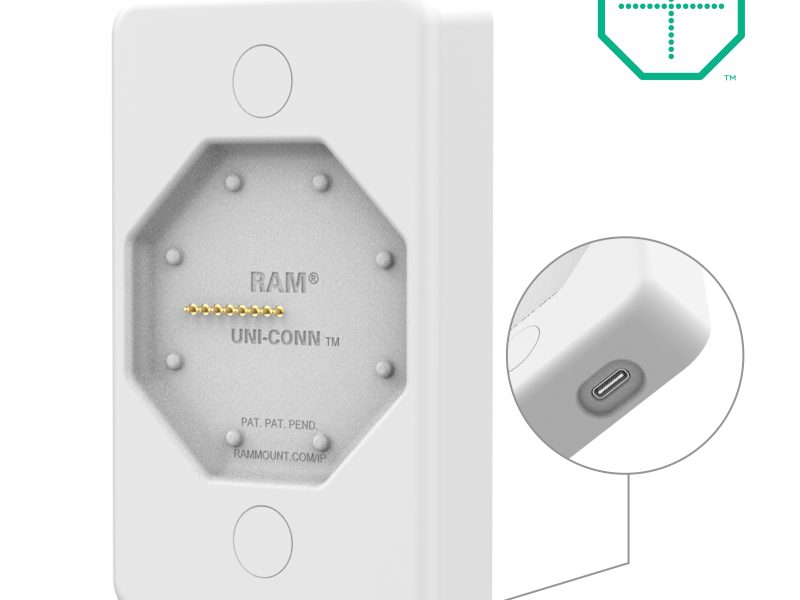 GDS® Uni-Conn™ Powered Wall Dock with USB-C – Gray