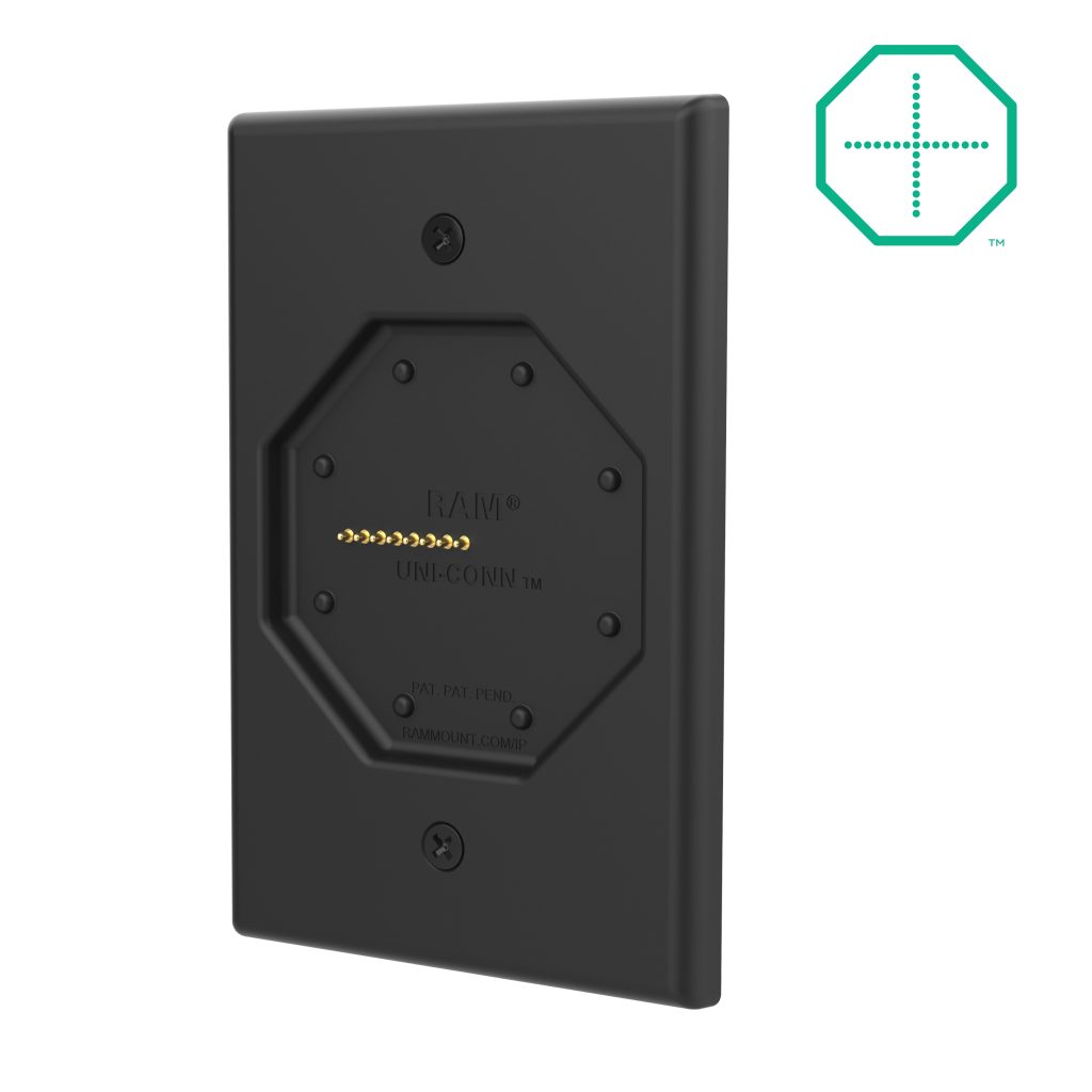 GDS® Uni-Conn™电动低剖面壁挂式底座，带OE