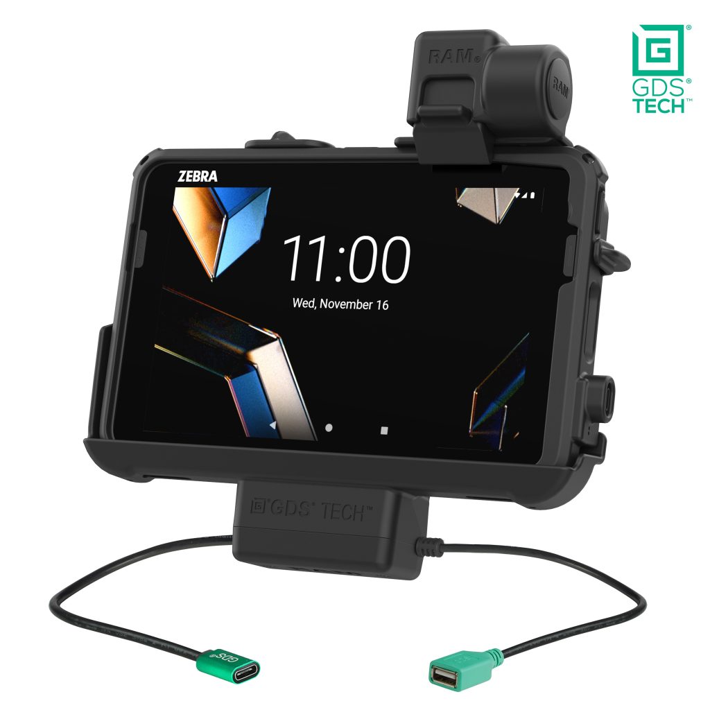 适用于Zebra ET 401和ET 4x 8英寸的GDS® Thin-Dock™ +数据，配备TLR Skin ®