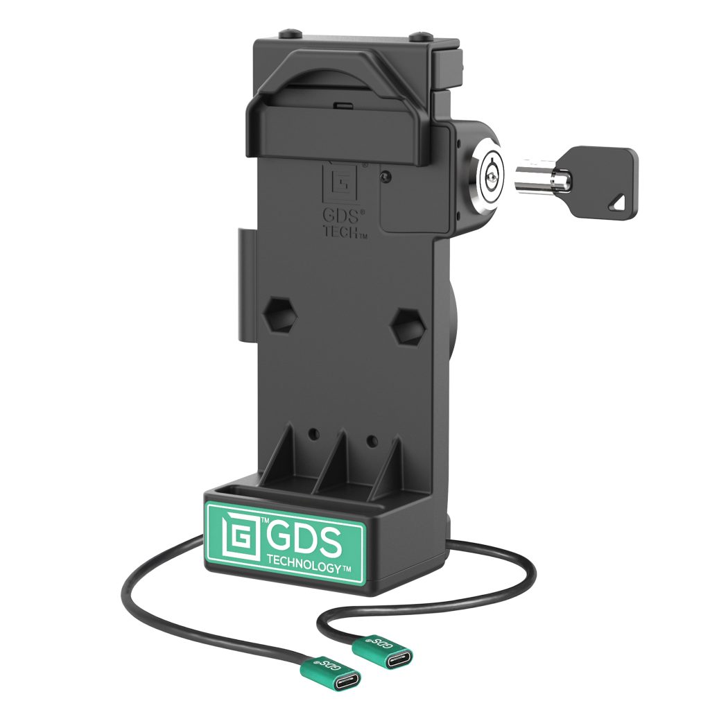 GDS® Uni-Conn™锁定弹簧加载电源+单个USB-C底座