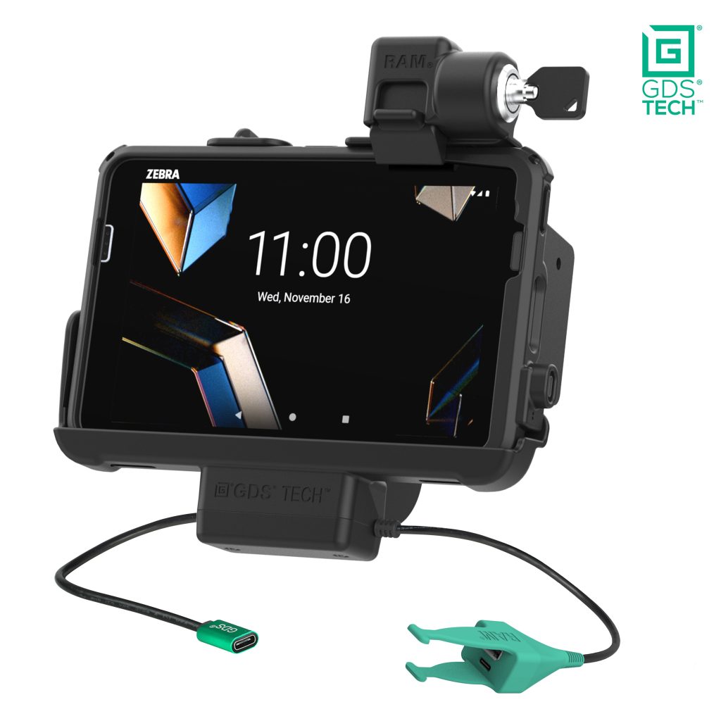 使用TLR ®锁定GDS® Dock + USB-A & RJ 45 for Zebra ET 401 8英寸