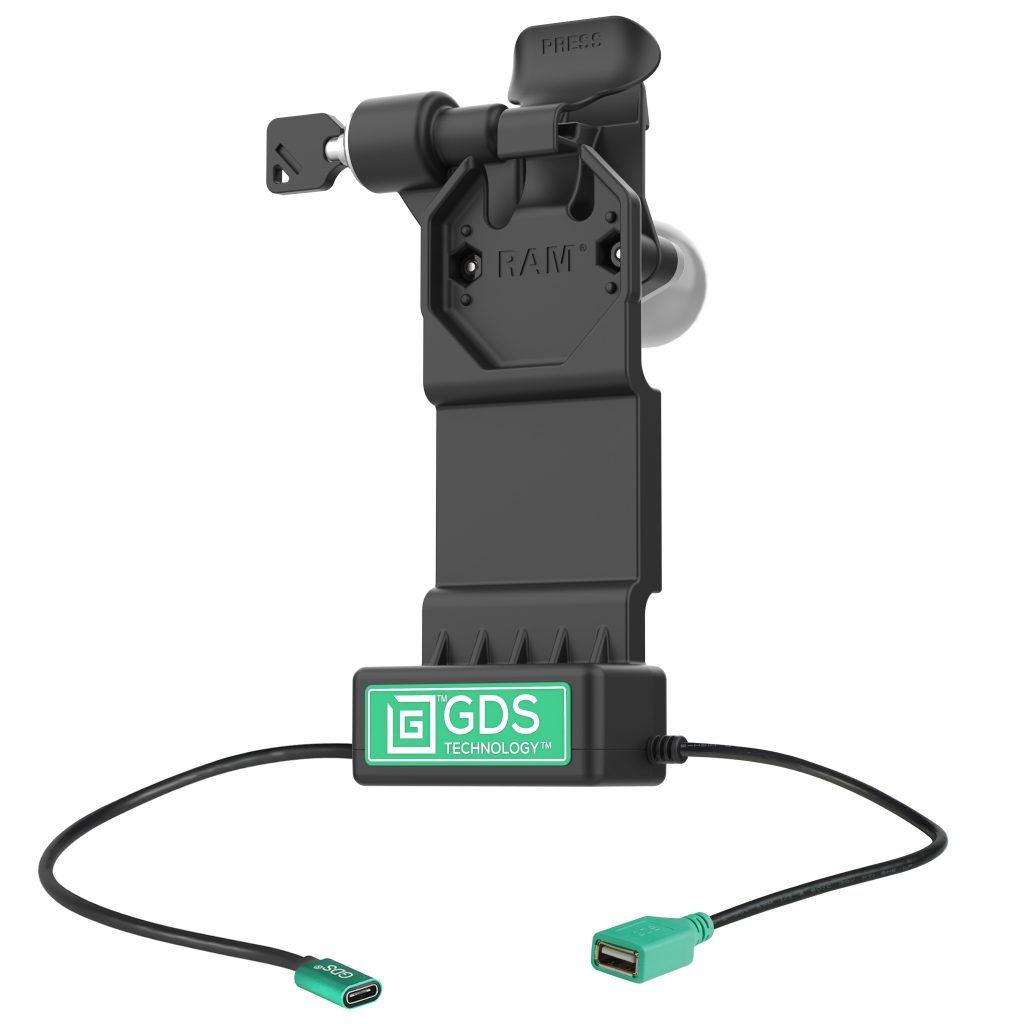 GDS® Uni-Conn™左锁定底座+带释放杆的单USB-A
