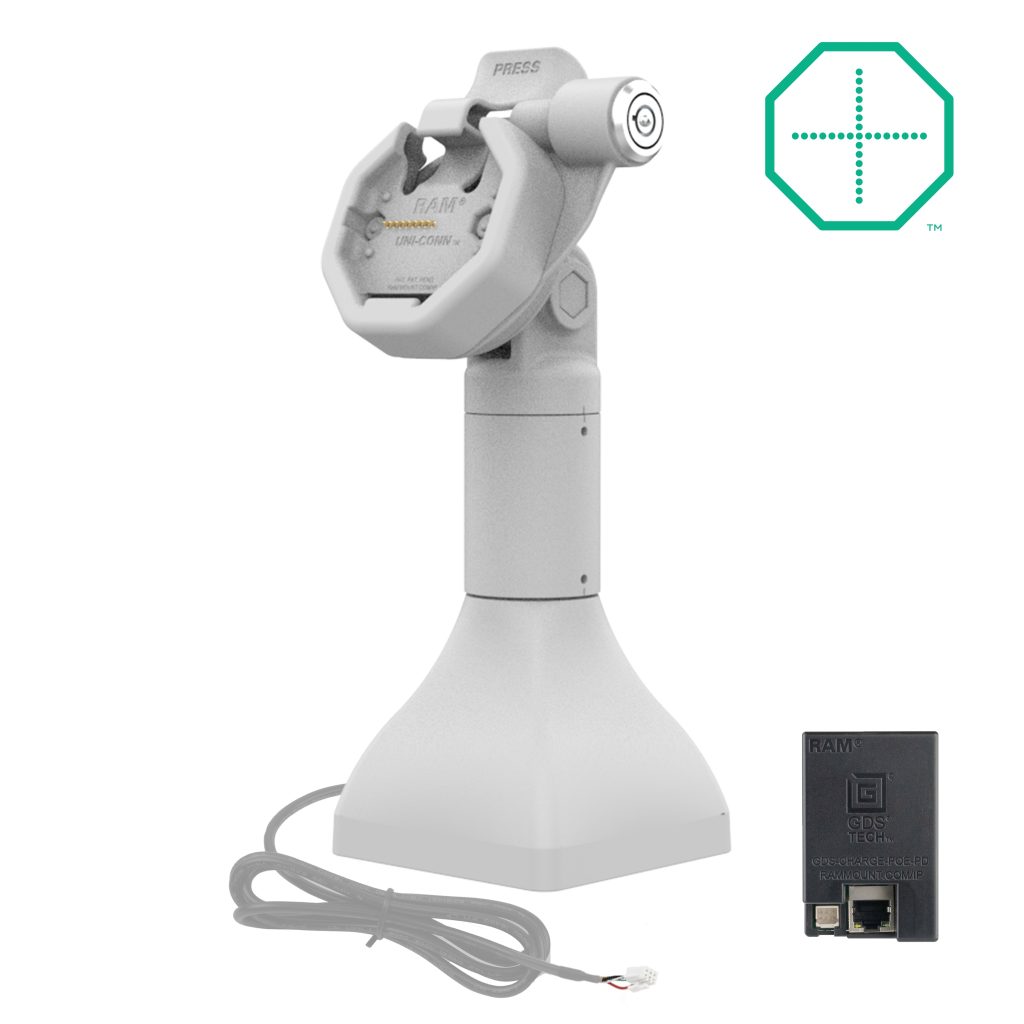 GDS® Uni-Conn™电动7英寸锁定基座底座，带OE-灰色