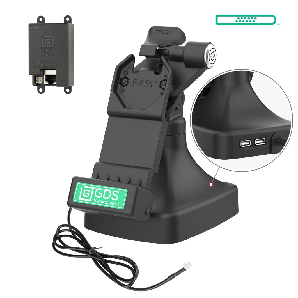 GDS® Uni-Conn™锁定按钮和旋转底座，带OE + Data