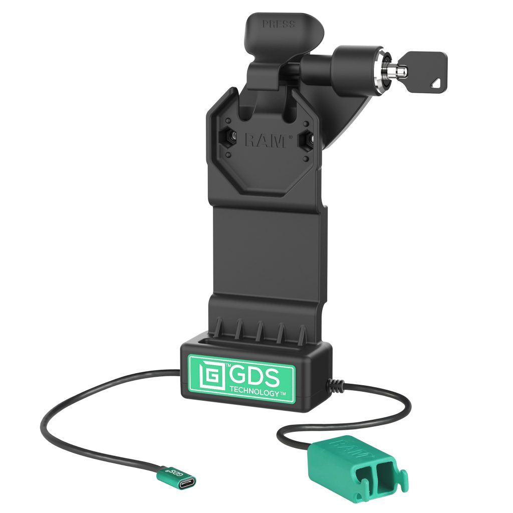 GDS® Uni-Conn™右锁定坞站+带释放杆的双USB-A