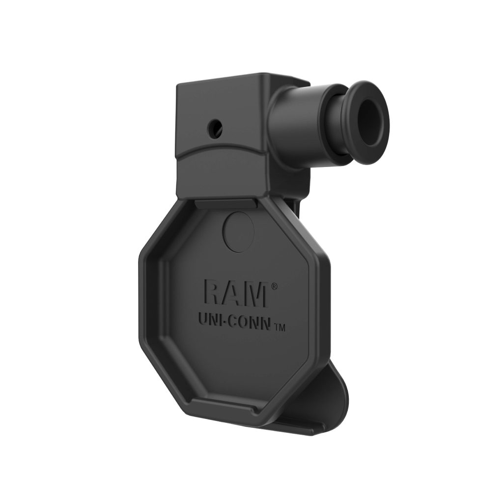 带有GDS® Uni-Conn™按钮释放按钮的RAM®腰带夹持器
