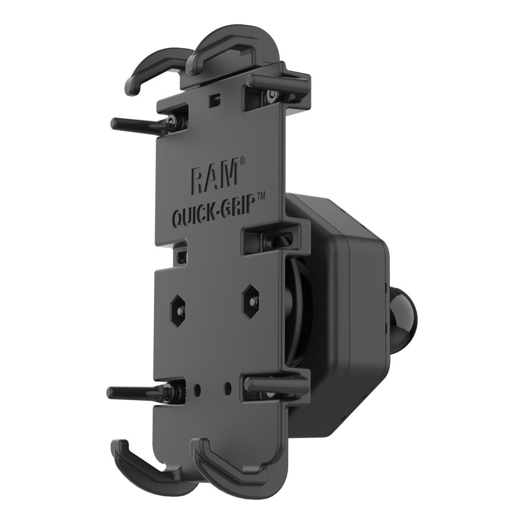 RAM® Quick-Grip™ XL手机支架，带Vibe-Safe™适配器和球
