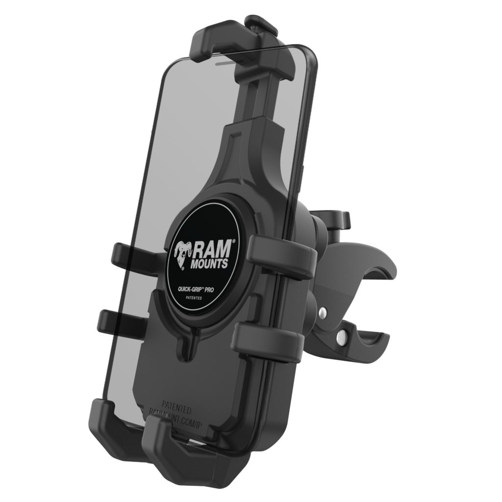 RAM® Quick-Grip™ Pro减震手机支架，配备Tough-Claw™