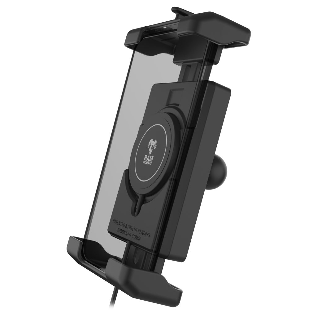 RAM® Quick-Grip™ Pro XL，配备Ball & Qi 2 15 W无线充电器