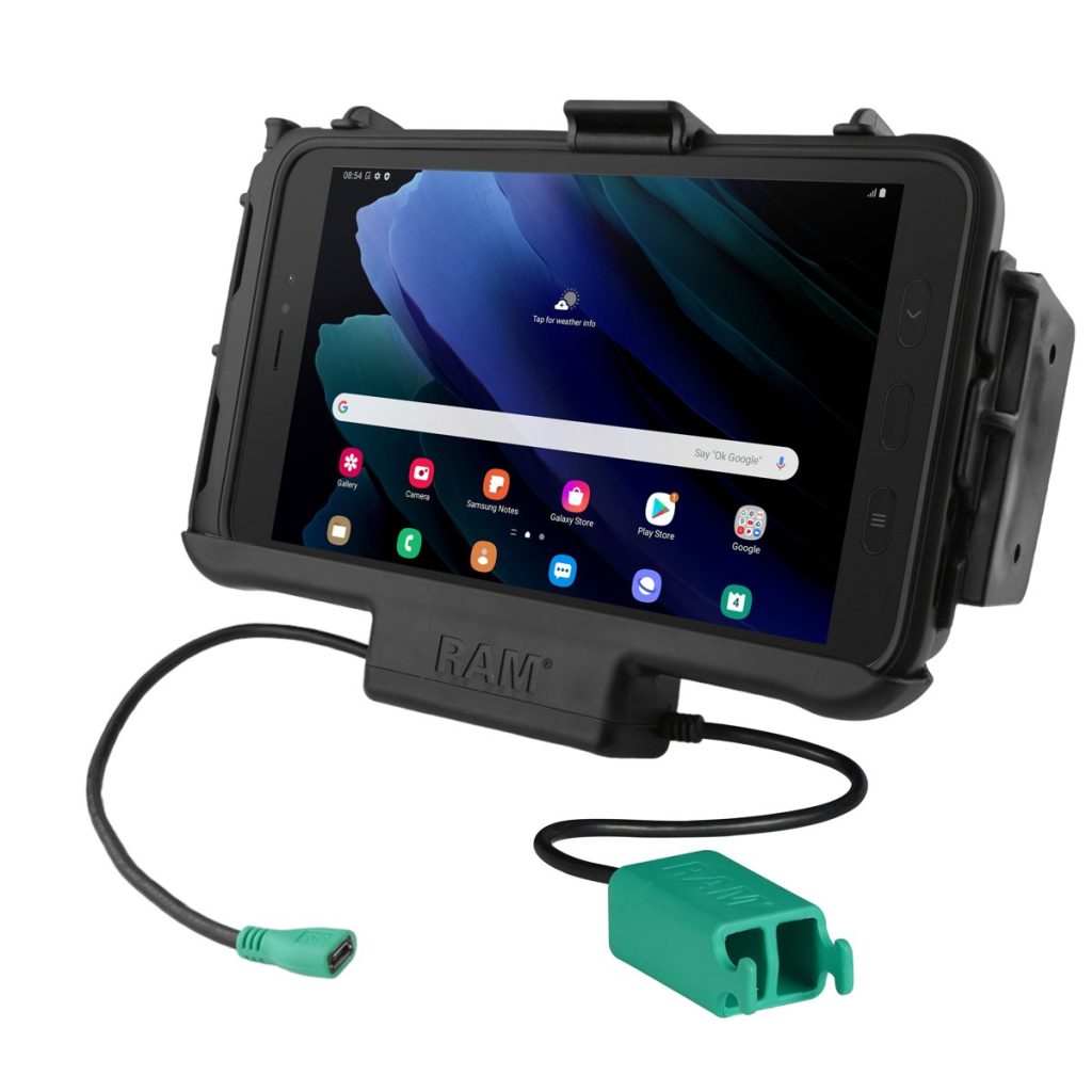RAM® ZZ Roll ‘ r ™模块化双USB底座，适用于三星Tab Active 5 ‘ 3