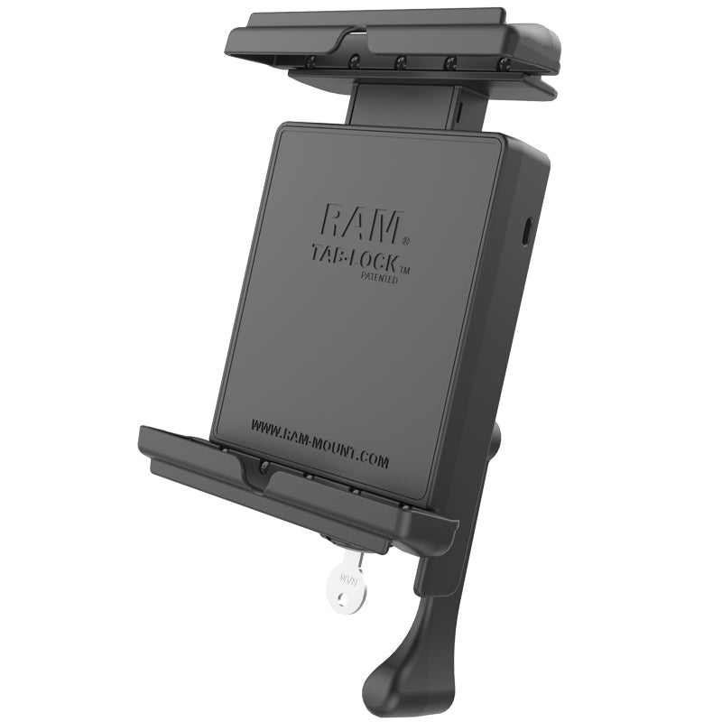 RAM® Tab-Lock™通用弹簧加载支架，适用于8英寸平板电脑，带外壳