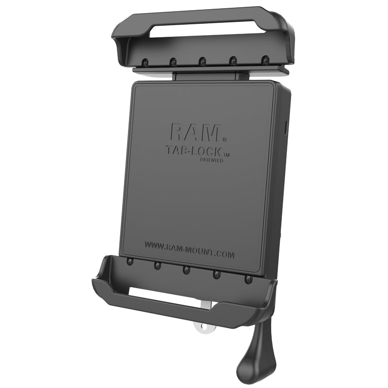 RAM® Tab-Lock™弹簧加载支架，适用于7-8英寸平板电脑，带盒子