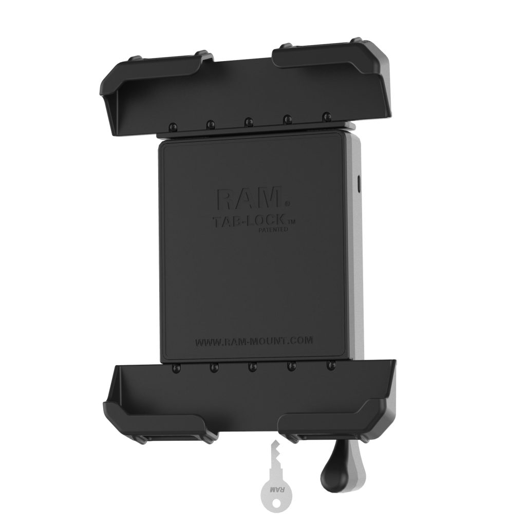 RAM® Tab-Lock™支架，适用于10.1英寸- 10.5英寸平板电脑，带或不带盒子
