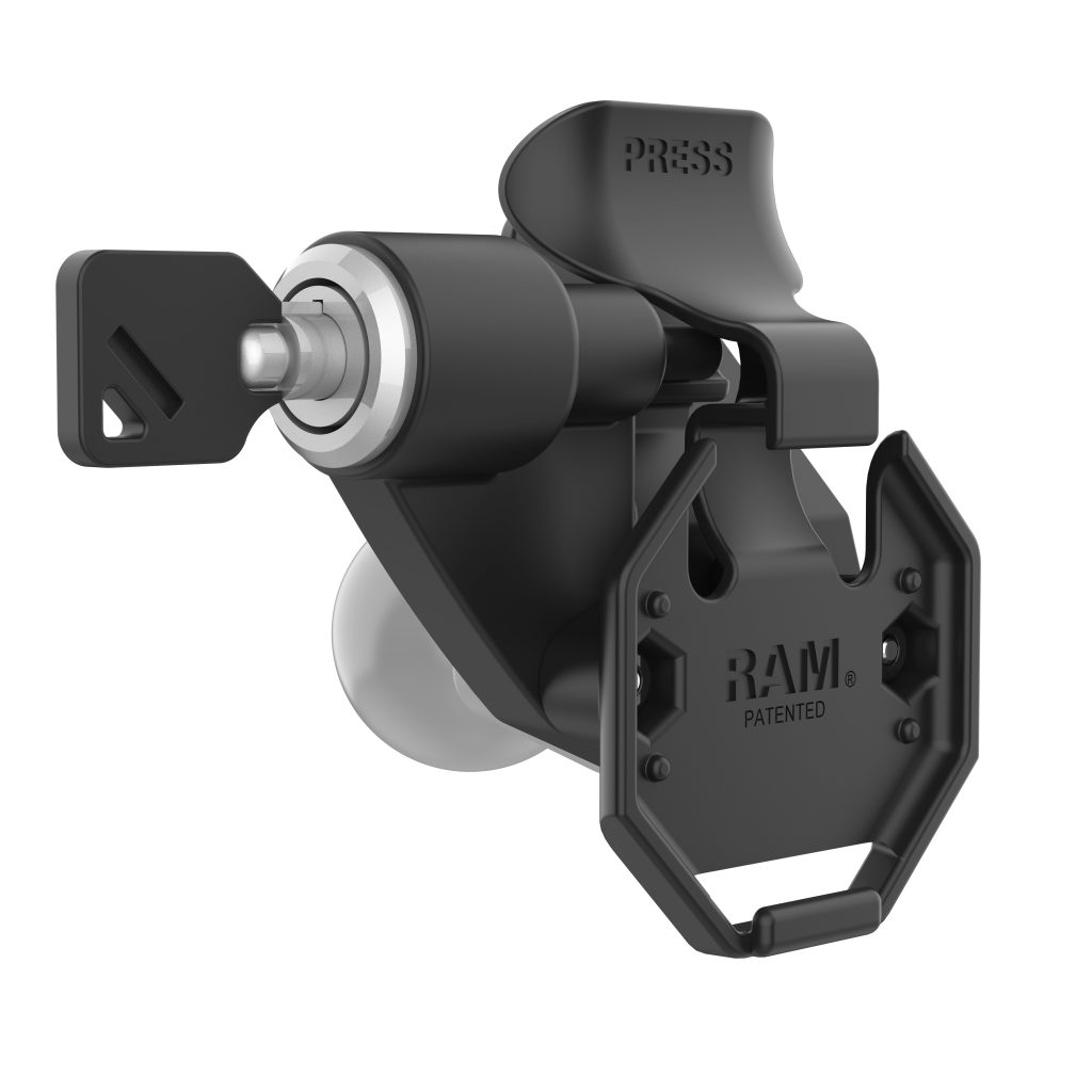 带有GDS® Uni-Conn™按钮的平板电脑RAM®左锁定支架