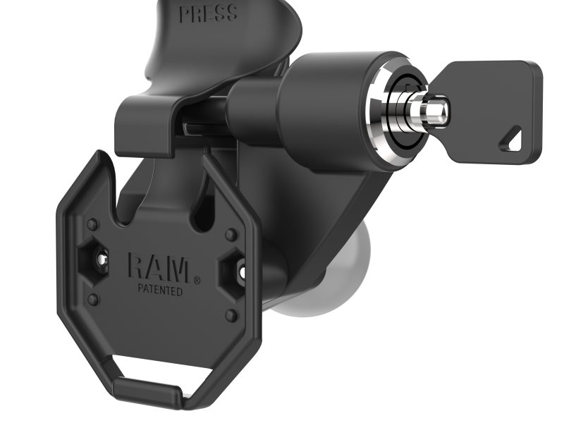 RAM® Right Locking Holder for Tablets with GDS® Uni-Conn™ Button