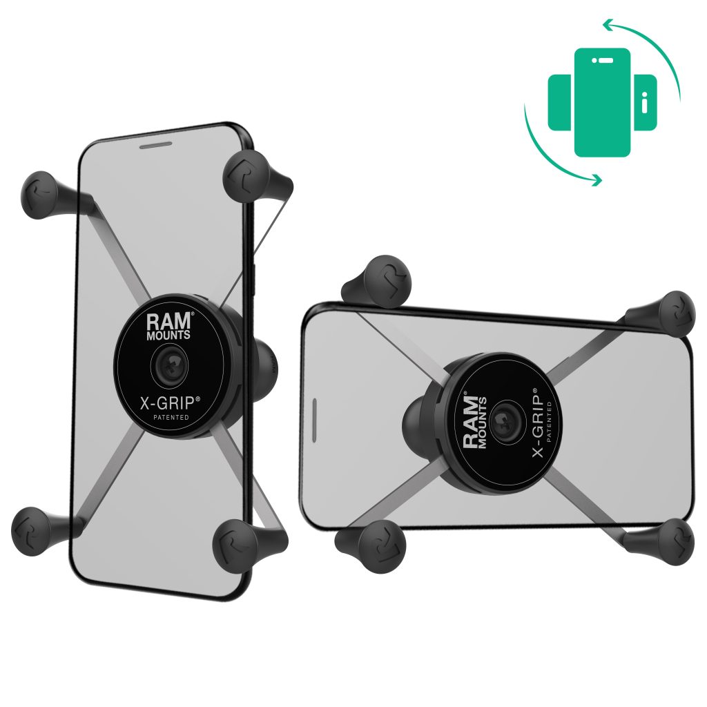 RAM®旋转X-Grip®大号手机支架，带球- B尺寸