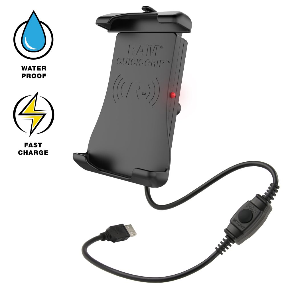 RAM® Quick-Grip™ 15 W防水无线充电支架，带球