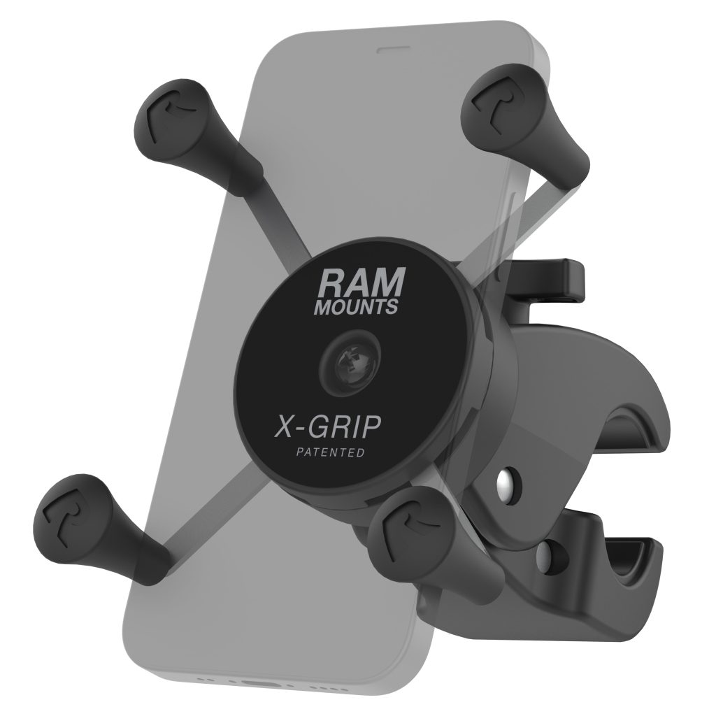 RAM® X-Grip®手机支架，带低剖面中号Tough-Claw™