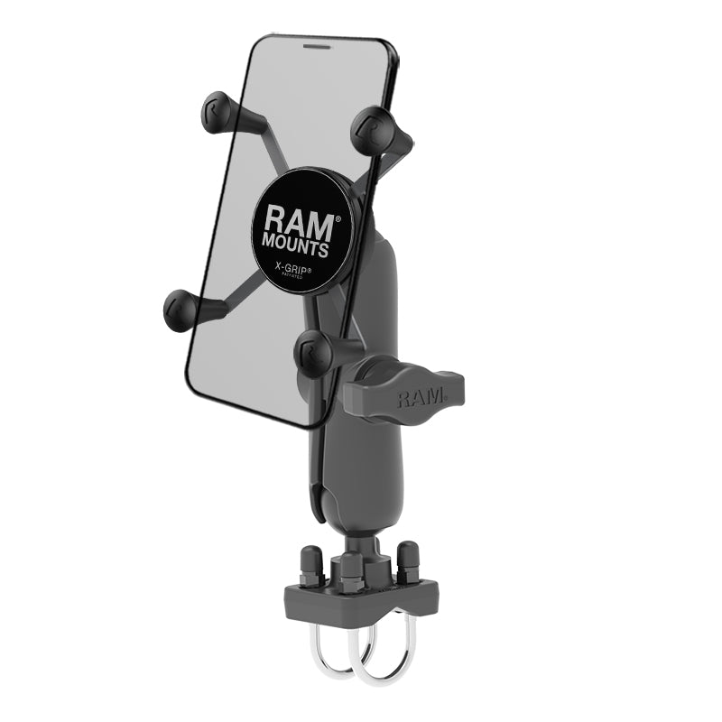RAM® X-Grip®手机底座，带双U型螺栓底座