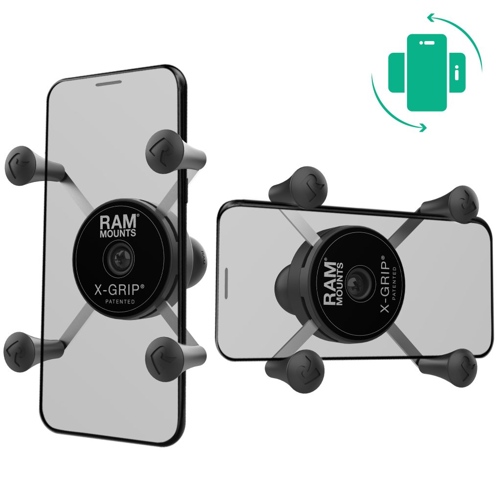 RAM®旋转X-Grip®手机支架，带球- B尺寸