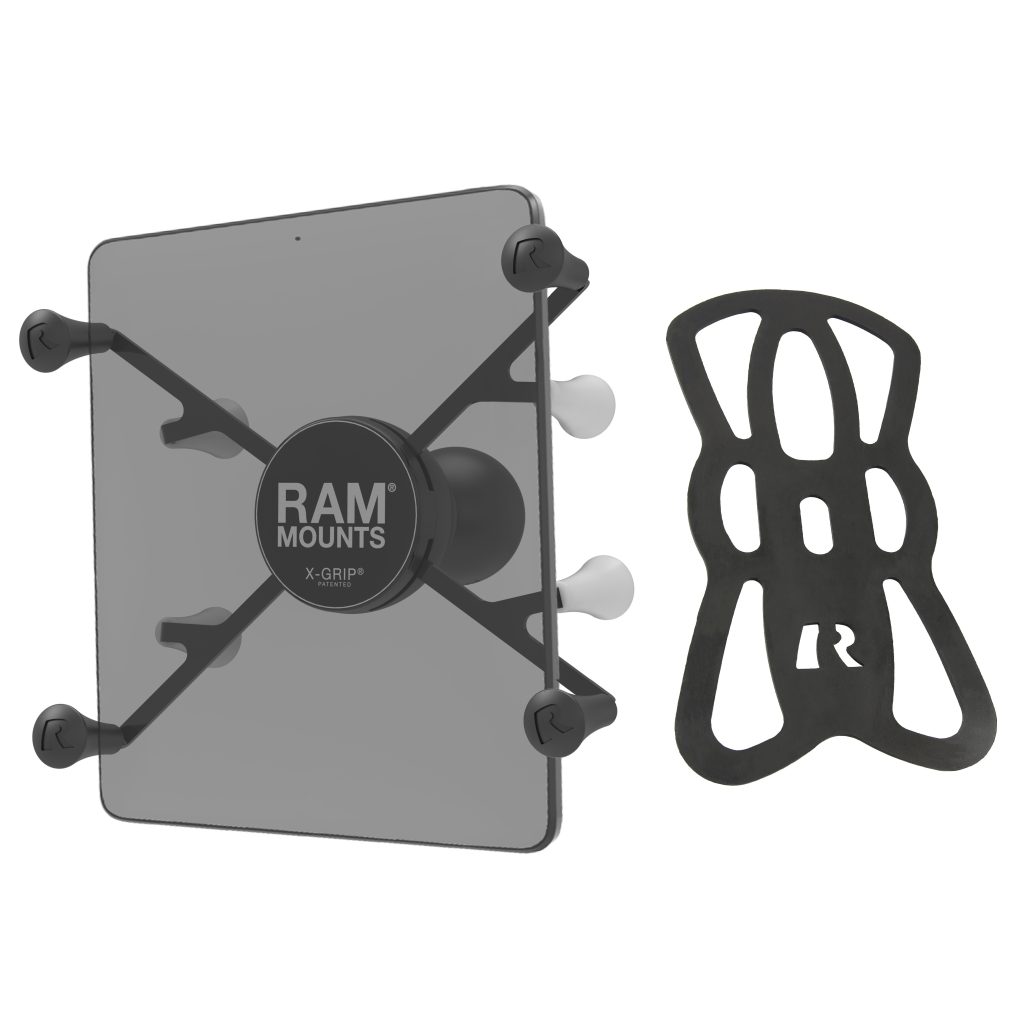 RAM® X-Grip®通用支架，适用于7英寸-8英寸带球片剂- C尺寸